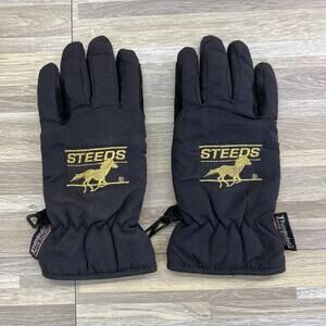 VTG Steeds Riding Wear Women’s Black Gloves Thinsulate - JL494